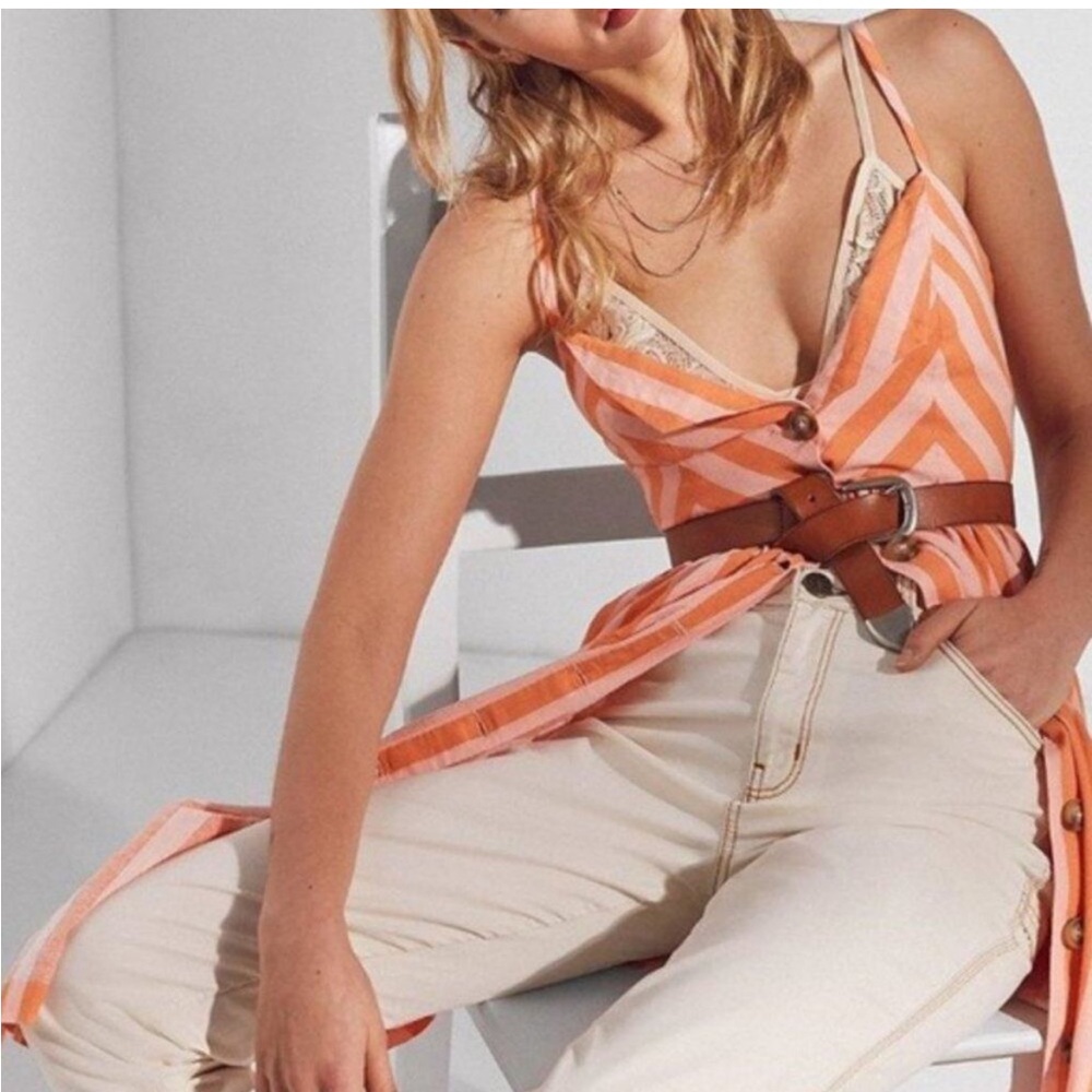 BDG Girlfriend High Rise Cream Utility Pants Size 26